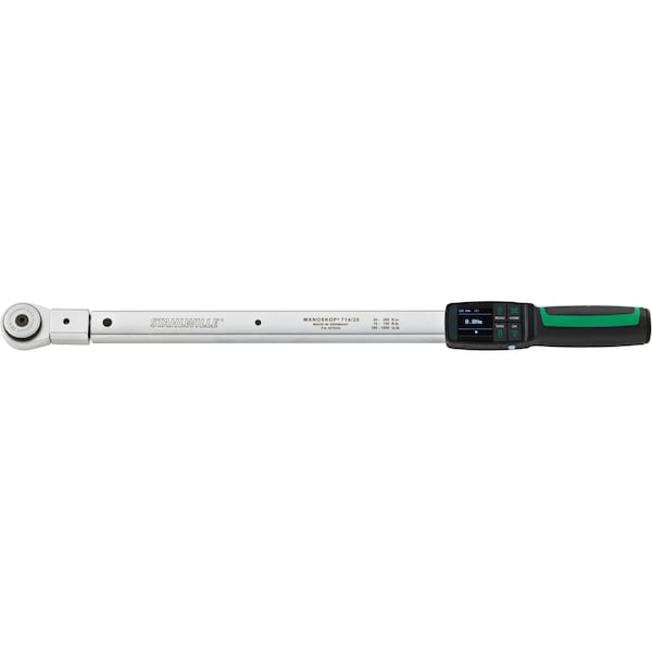 Stahlwille Tools MANOSKOP tightening angle torque wrench w.reversible ratchet insert tool 20-200 Nm sq drive 1/2 96501020 - main